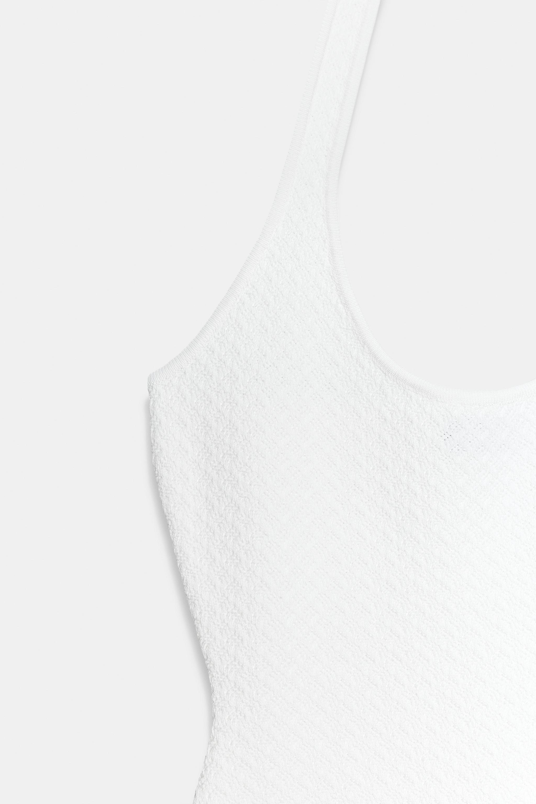 COMBINATION KNIT HALTER DRESS